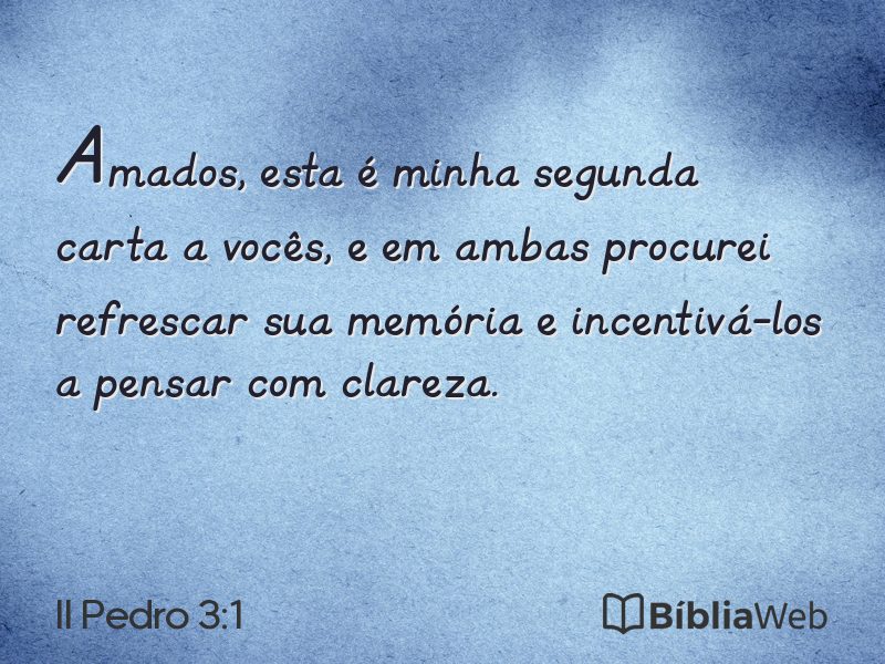 II Pedro 3:1 em imagem para compartilhar