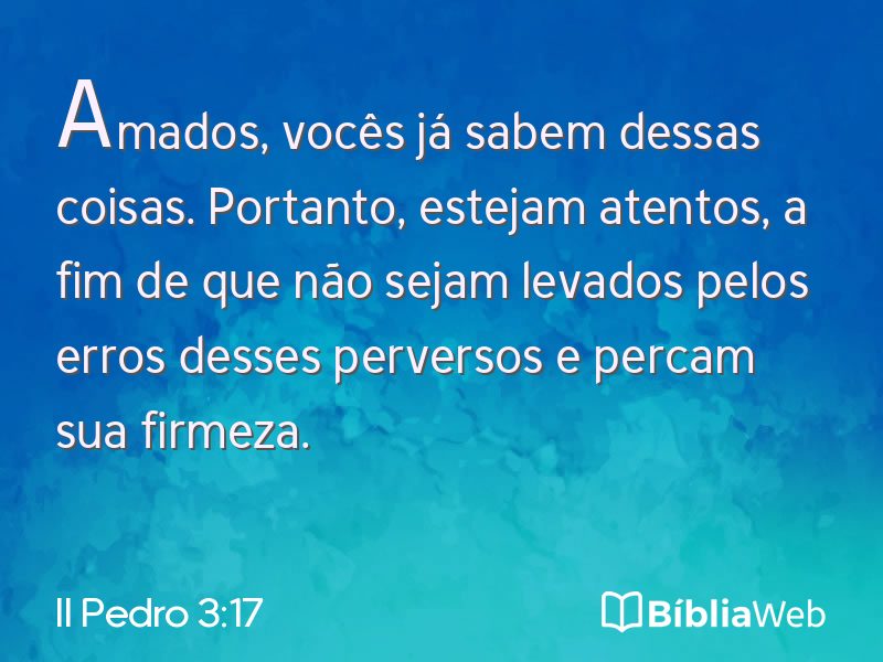 II Pedro 3:17 em imagem para compartilhar