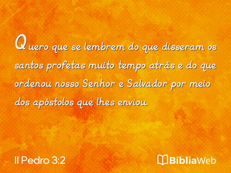 II Pedro 3:2 em imagem para compartilhar
