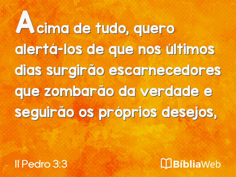 II Pedro 3:3 em imagem para compartilhar