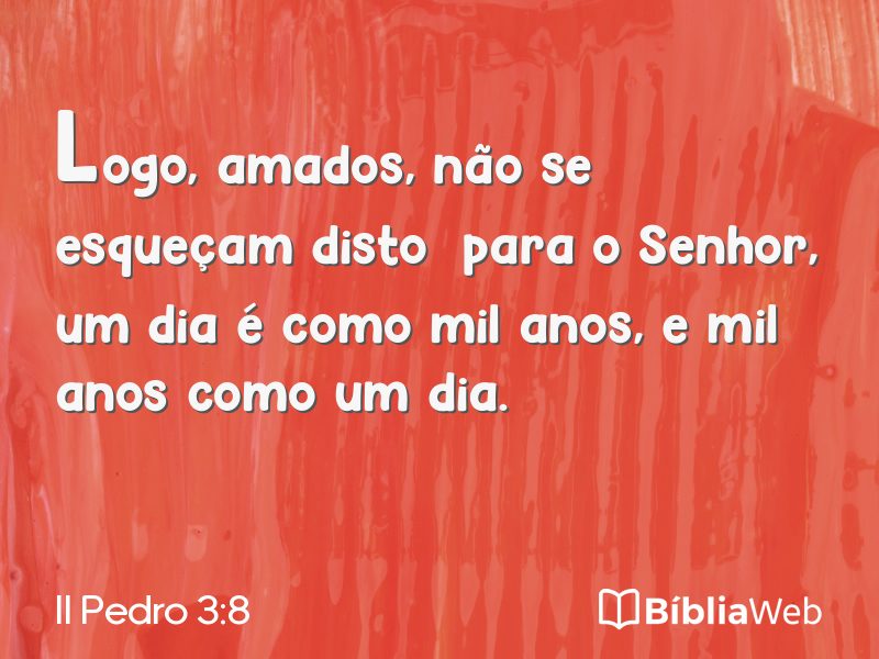II Pedro 3:8 em imagem para compartilhar