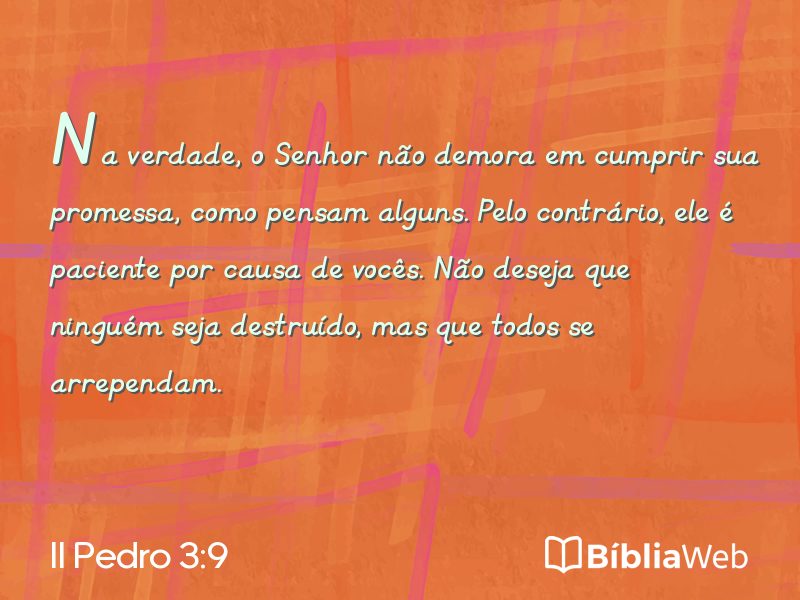 II Pedro 3:9 em imagem para compartilhar