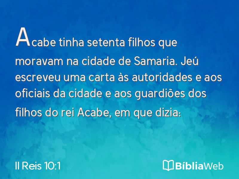 II Reis 10:1 em imagem para compartilhar
