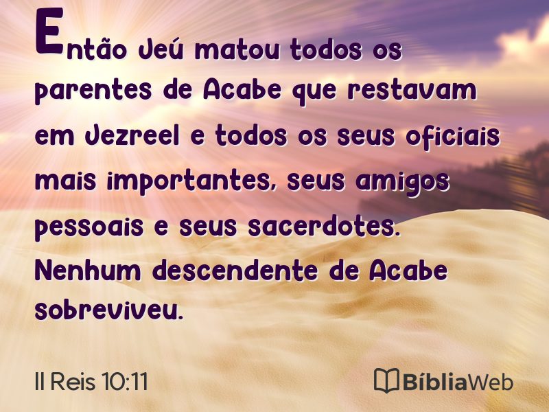 II Reis 10:11 em imagem para compartilhar