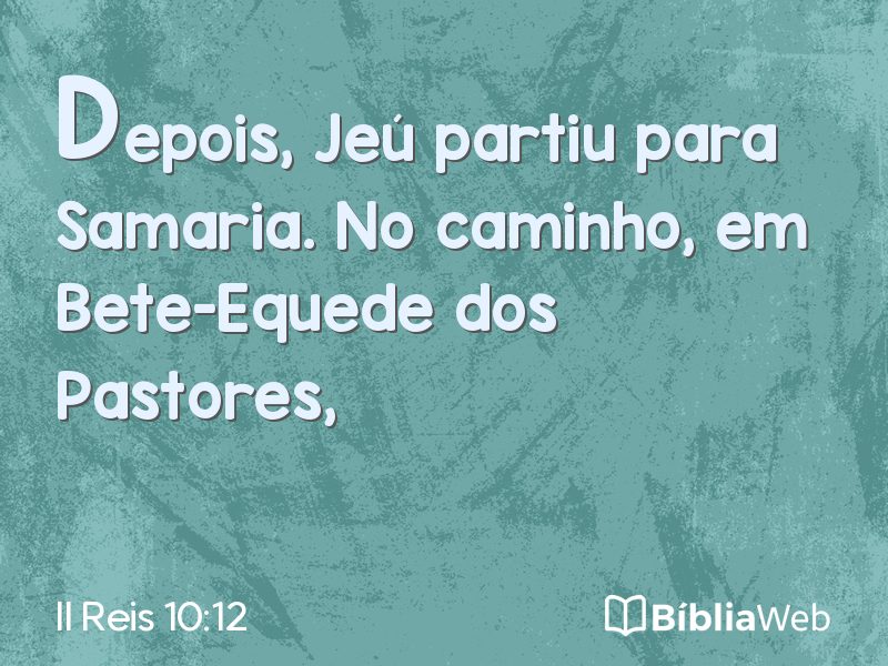 II Reis 10:12 em imagem para compartilhar