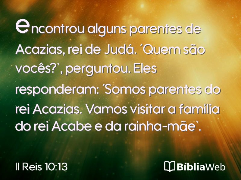 II Reis 10:13 em imagem para compartilhar