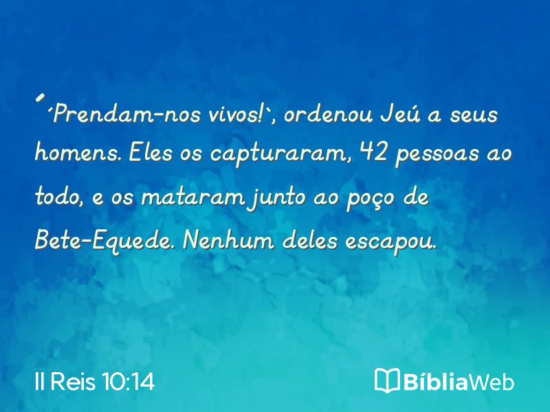 II Reis 10:14 em imagem para compartilhar