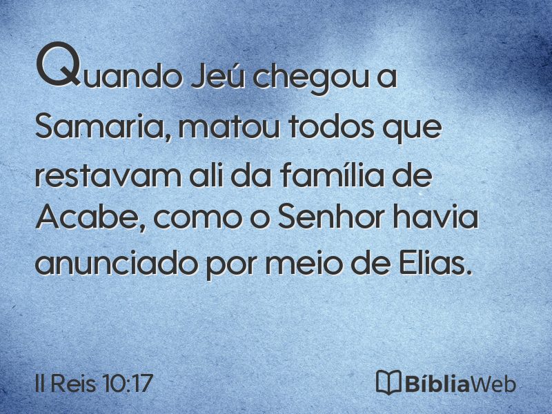 II Reis 10:17 em imagem para compartilhar