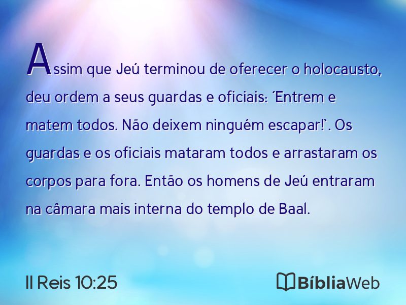 II Reis 10:25 em imagem para compartilhar