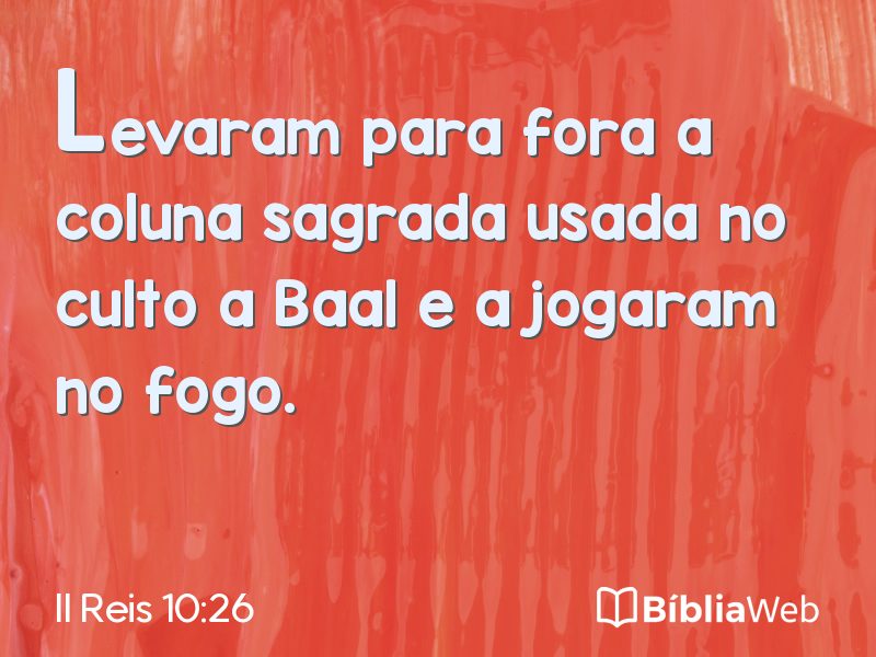 II Reis 10:26 em imagem para compartilhar