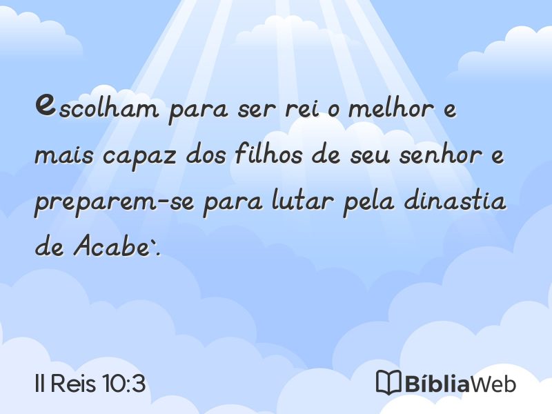II Reis 10:3 em imagem para compartilhar