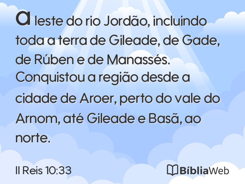 II Reis 10:33 em imagem para compartilhar