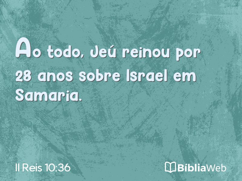 II Reis 10:36 em imagem para compartilhar