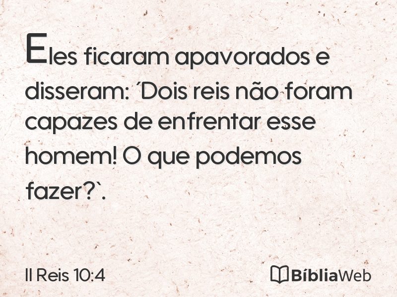 II Reis 10:4 em imagem para compartilhar