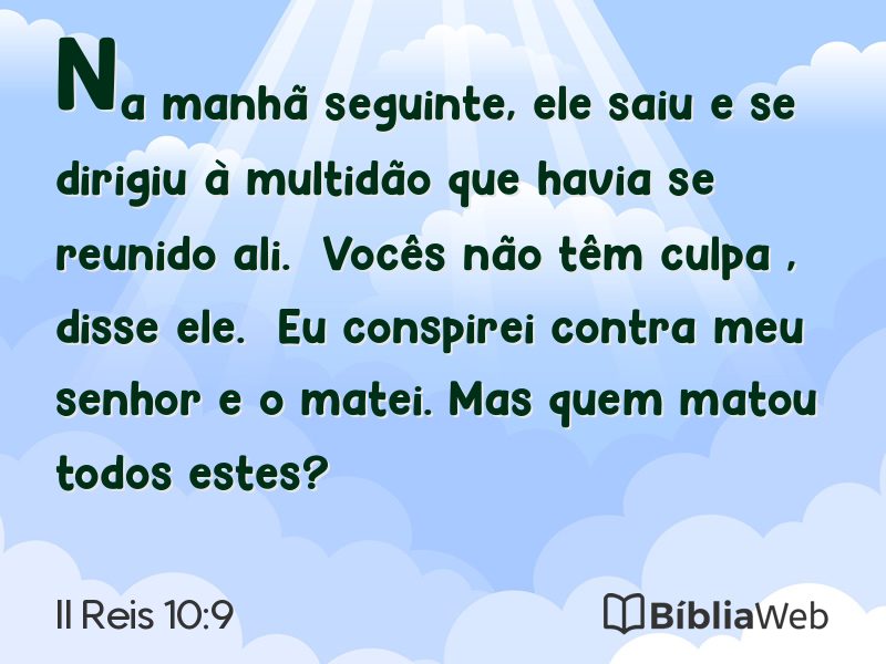 II Reis 10:9 em imagem para compartilhar