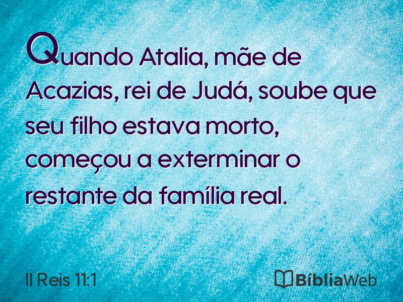 II Reis 11:1 em imagem para compartilhar