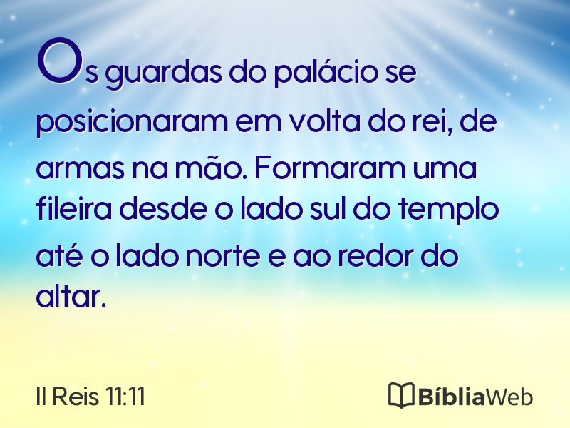 II Reis 11:11 em imagem para compartilhar