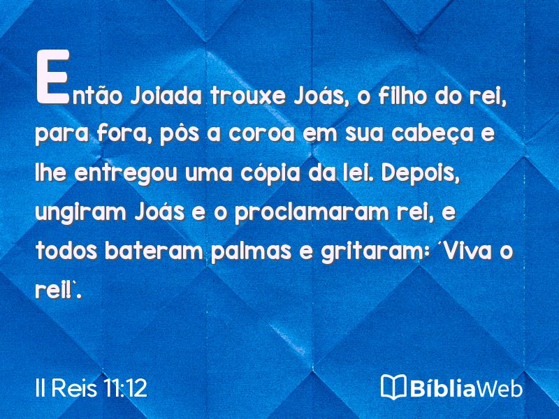 II Reis 11:12 em imagem para compartilhar