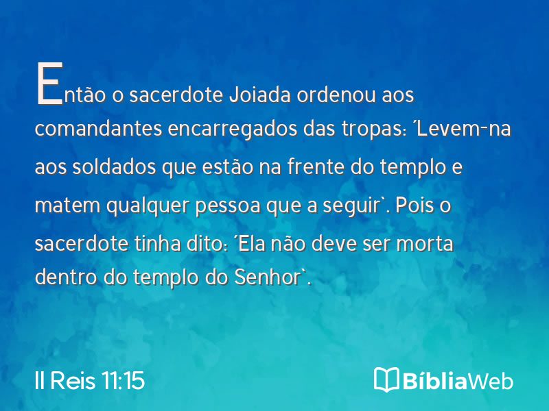 II Reis 11:15 em imagem para compartilhar