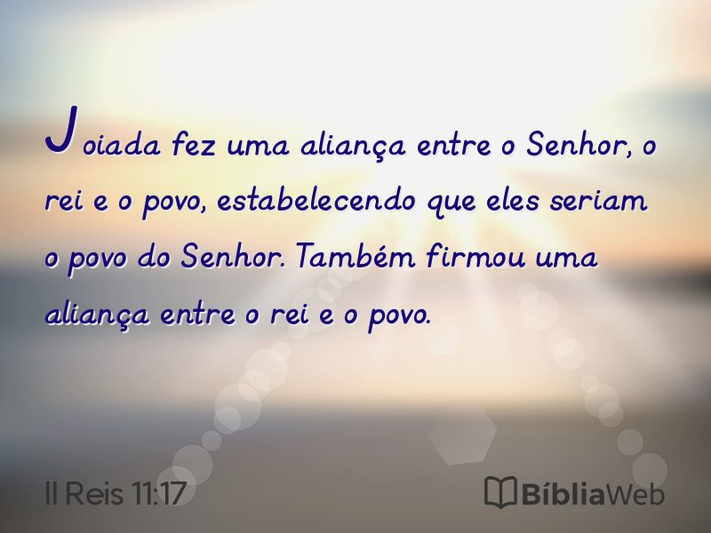 II Reis 11:17 em imagem para compartilhar