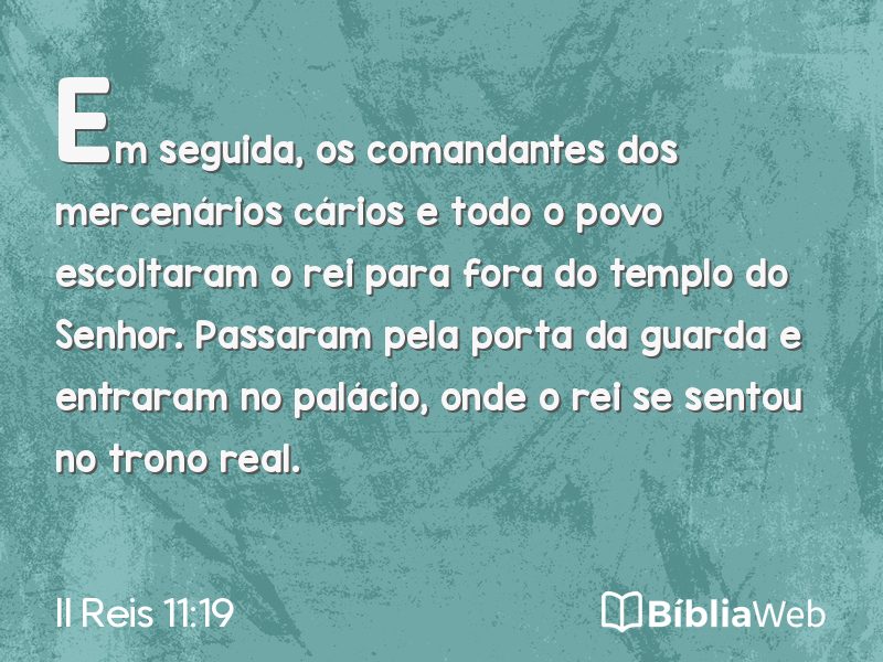II Reis 11:19 em imagem para compartilhar