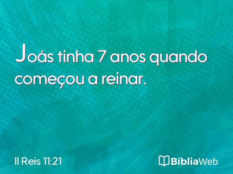 II Reis 11:21 em imagem para compartilhar