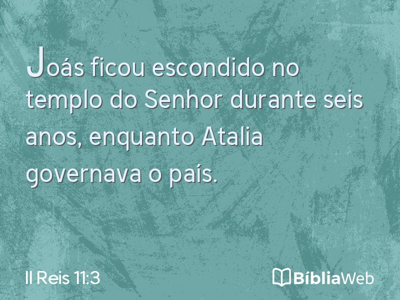 II Reis 11:3 em imagem para compartilhar