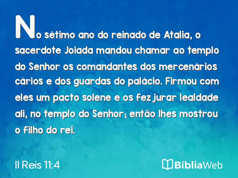 II Reis 11:4 em imagem para compartilhar