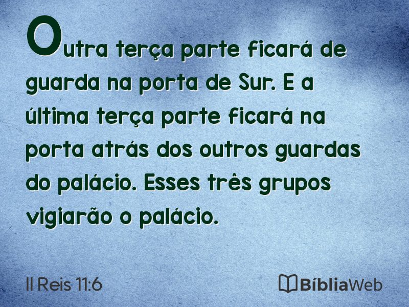II Reis 11:6 em imagem para compartilhar