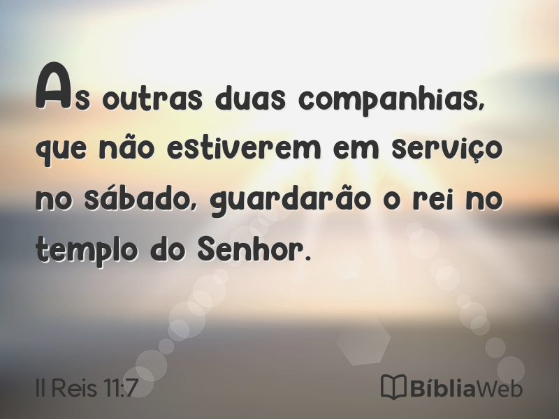 II Reis 11:7 em imagem para compartilhar