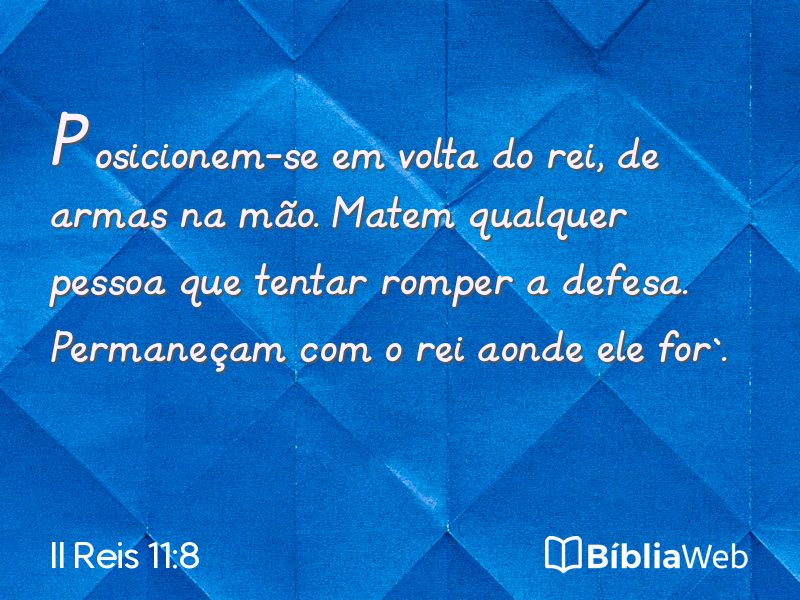 II Reis 11:8 em imagem para compartilhar