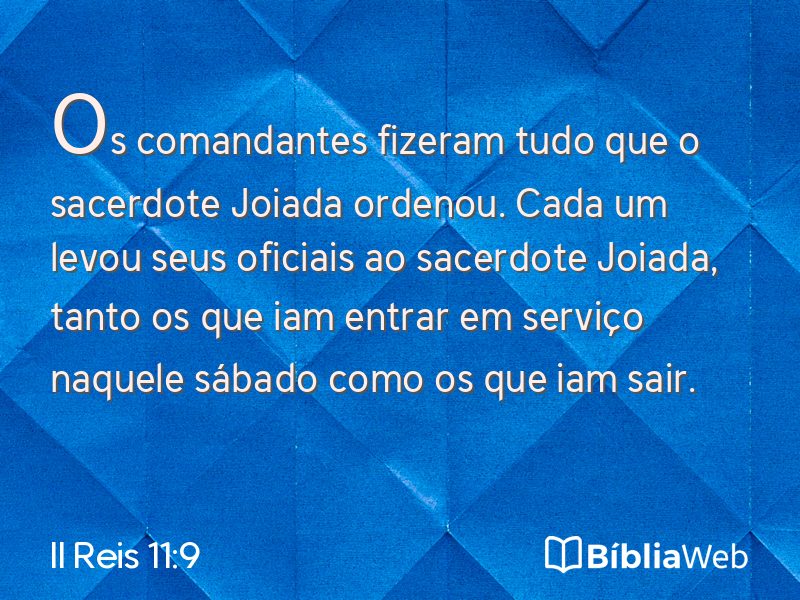 II Reis 11:9 em imagem para compartilhar