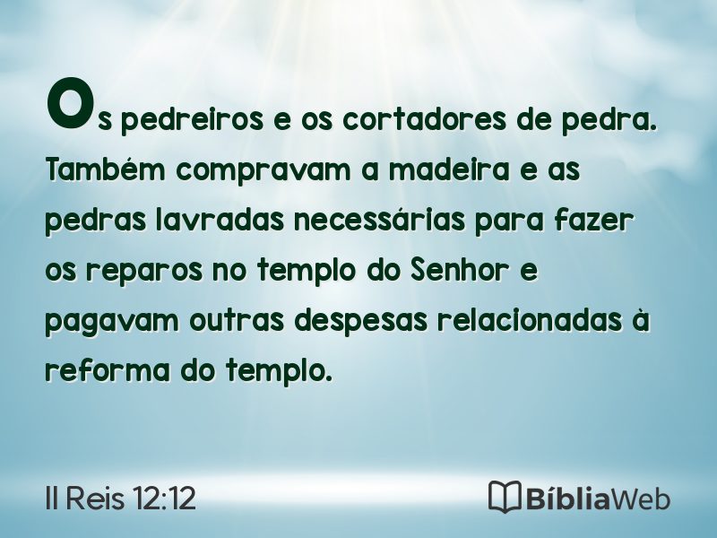 II Reis 12:12 em imagem para compartilhar