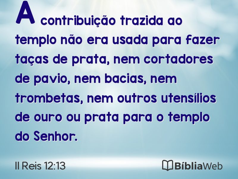 II Reis 12:13 em imagem para compartilhar