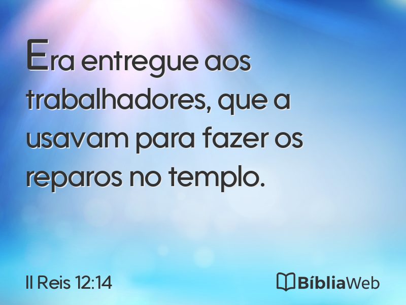 II Reis 12:14 em imagem para compartilhar