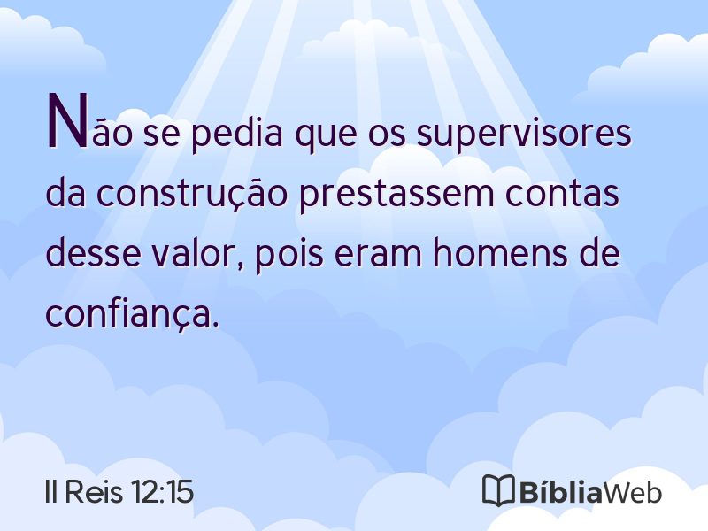 II Reis 12:15 em imagem para compartilhar