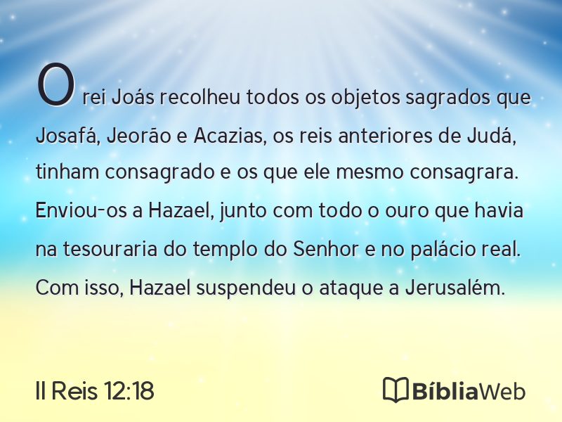 II Reis 12:18 em imagem para compartilhar