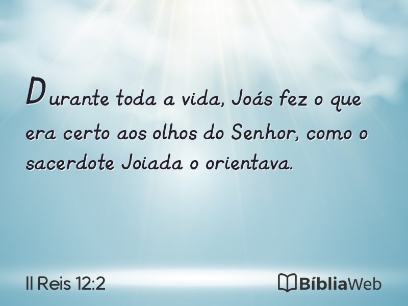 II Reis 12:2 em imagem para compartilhar
