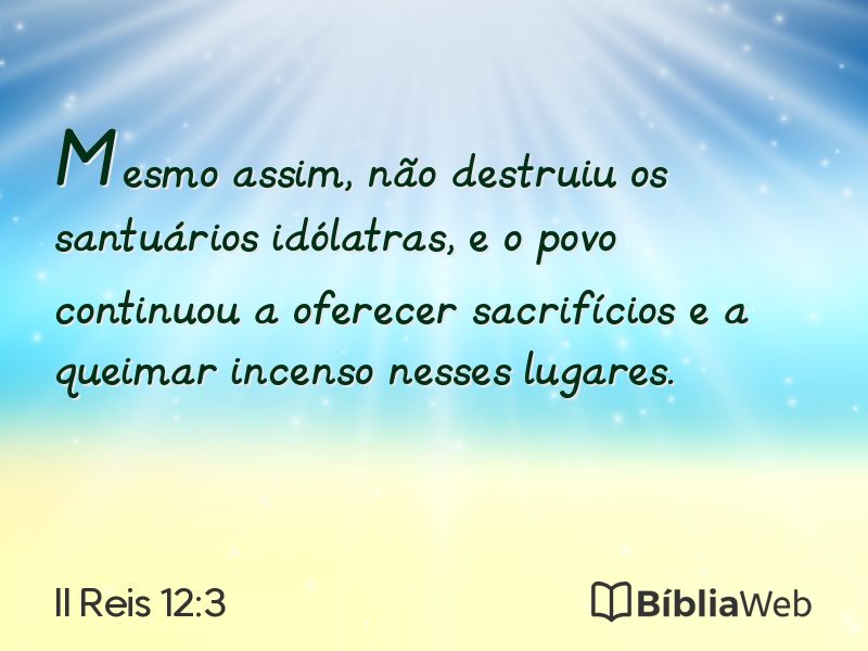 II Reis 12:3 em imagem para compartilhar