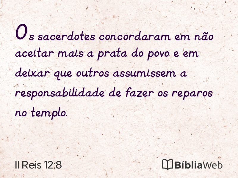 II Reis 12:8 em imagem para compartilhar