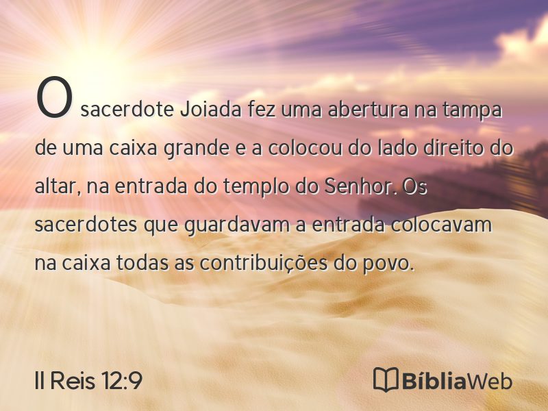 II Reis 12:9 em imagem para compartilhar