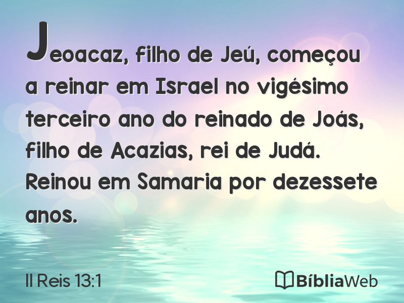 II Reis 13:1 em imagem para compartilhar