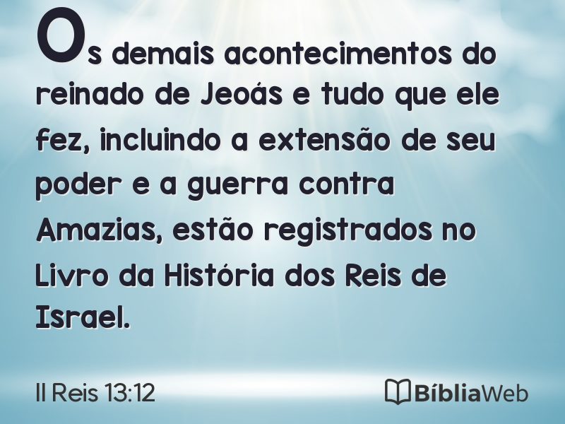 II Reis 13:12 em imagem para compartilhar