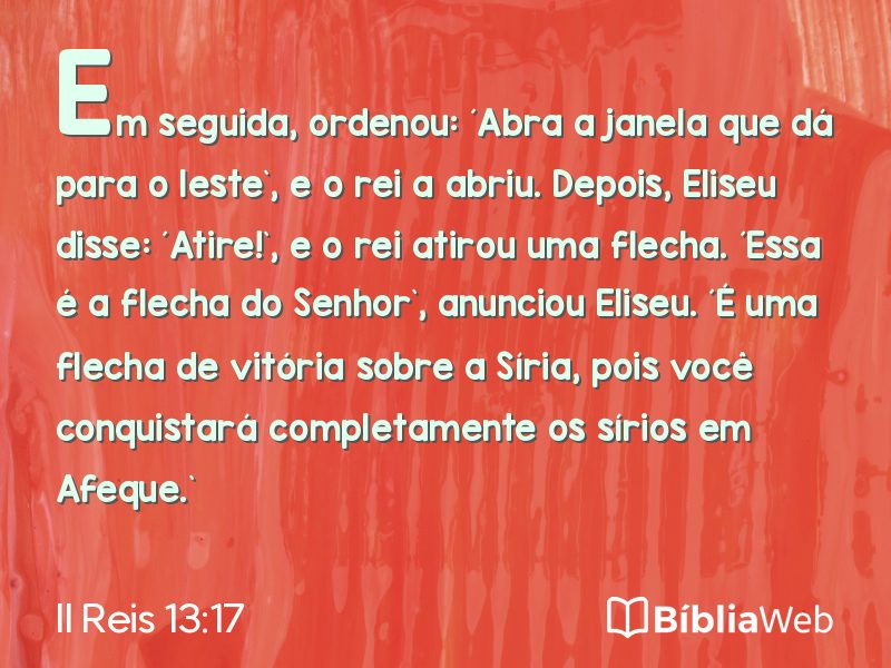 II Reis 13:17 em imagem para compartilhar