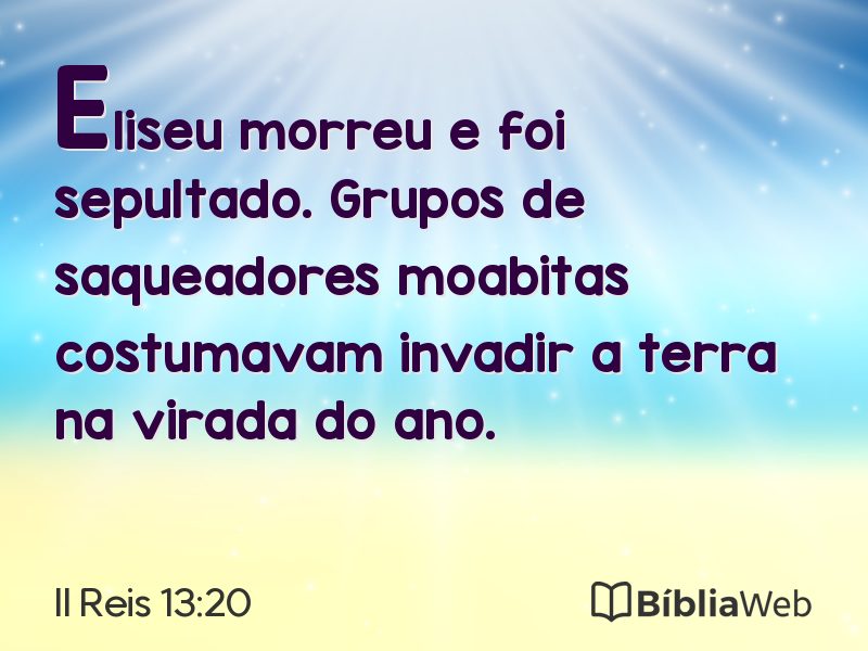 II Reis 13:20 em imagem para compartilhar