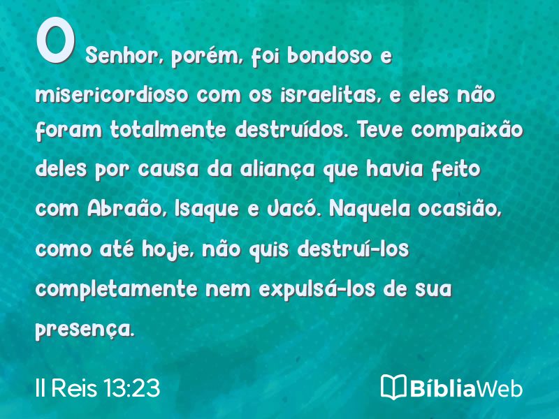 II Reis 13:23 em imagem para compartilhar