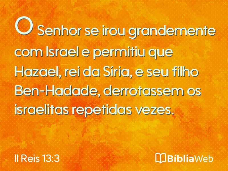 II Reis 13:3 em imagem para compartilhar