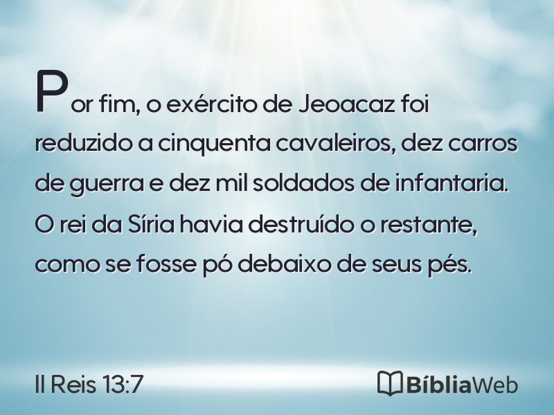 II Reis 13:7 em imagem para compartilhar