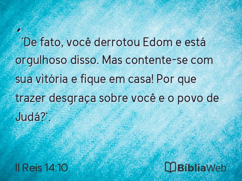 II Reis 14:10 em imagem para compartilhar
