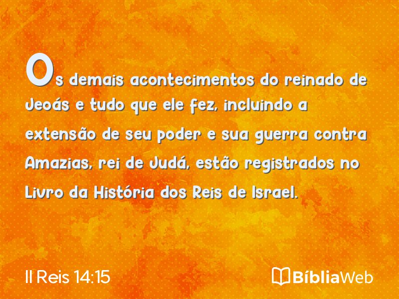 II Reis 14:15 em imagem para compartilhar